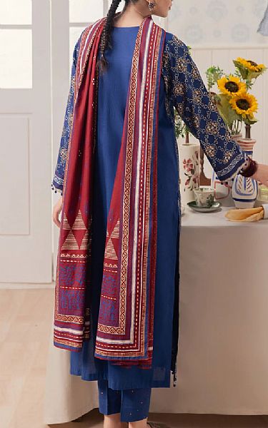 Edenrobe Blue Cambric Suit | Pakistani Winter Dresses in USA- Image 2