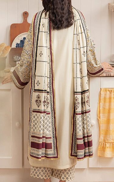Edenrobe Ivory Cambric Suit | Pakistani Winter Dresses in USA- Image 2