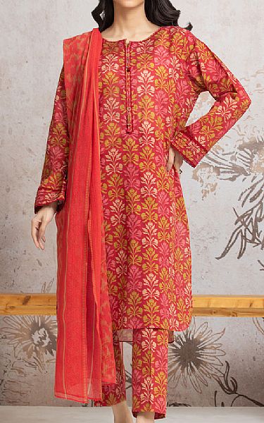 Edenrobe Multicolor Cambric Suit | Pakistani Winter Dresses in USA- Image 1