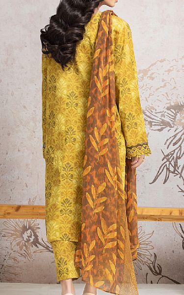 Edenrobe Mustard Cambric Suit | Pakistani Winter Dresses in USA- Image 2