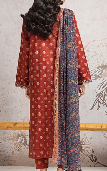 Edenrobe Auburn Red Cambric Suit | Pakistani Winter Dresses in USA- Image 2