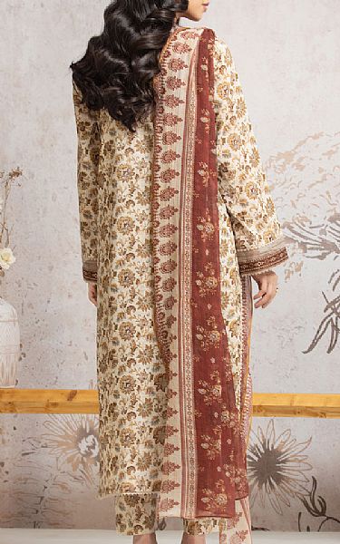 Edenrobe Ivory Cambric Suit | Pakistani Winter Dresses in USA- Image 2