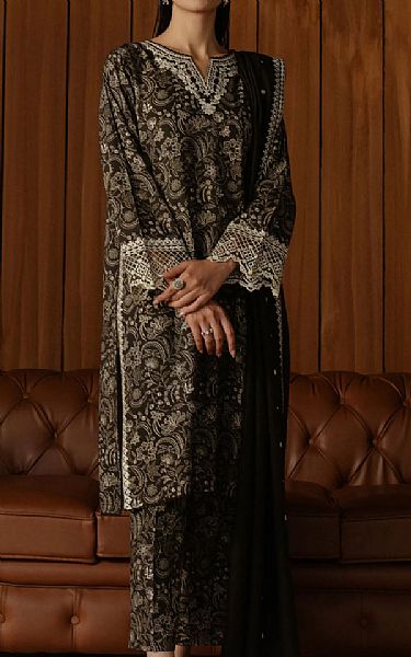 Edenrobe Dark Brown Marina Suit | Pakistani Winter Dresses in USA- Image 1