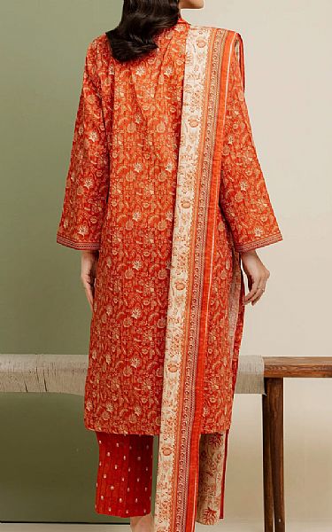Edenrobe Sunrise Orange Lawn Suit | Pakistani Lawn Dress in USA- Image 2