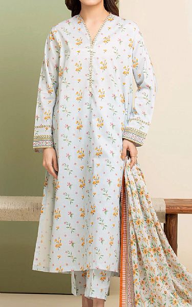 Edenrobe Pale Blue Lawn Suit | Pakistani Lawn Dress in USA- Image 1