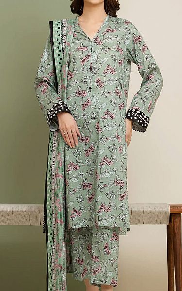 Edenrobe Summer Green Lawn Suit | Pakistani Lawn Dress in USA- Image 1
