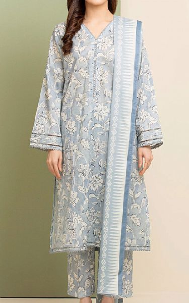 Edenrobe Grey Lawn Suit | Pakistani Lawn Dress in USA- Image 1