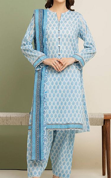 Edenrobe Light Blue Lawn Suit | Pakistani Lawn Dress in USA- Image 1