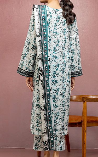 Edenrobe Off White/Teal Lawn Suit | Pakistani Lawn Dress in USA- Image 2