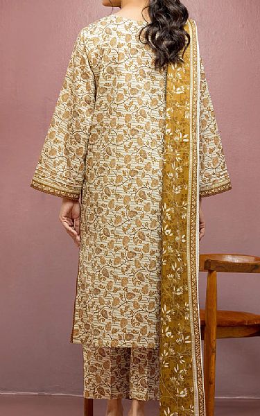 Edenrobe Off White/Mustard Lawn Suit | Pakistani Lawn Dress in USA- Image 2