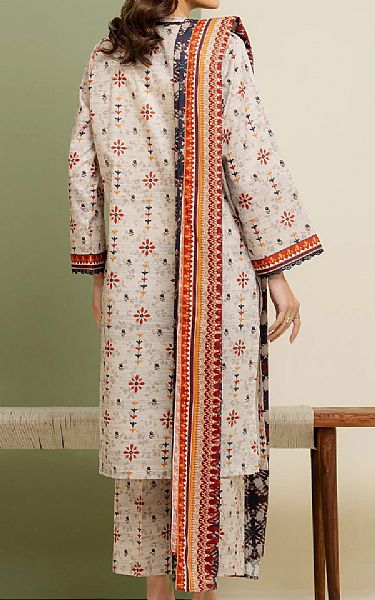 Edenrobe Beige Lawn Suit | Pakistani Lawn Dress in USA- Image 2