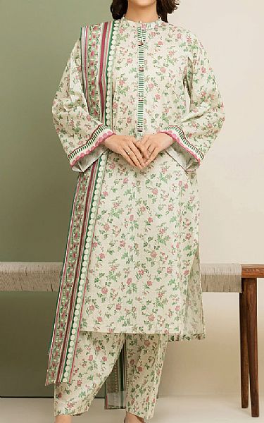 Edenrobe Ivory Lawn Suit | Pakistani Lawn Dress in USA- Image 1