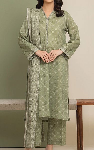 Edenrobe Pistachio Green Lawn Suit | Pakistani Lawn Dress in USA- Image 1