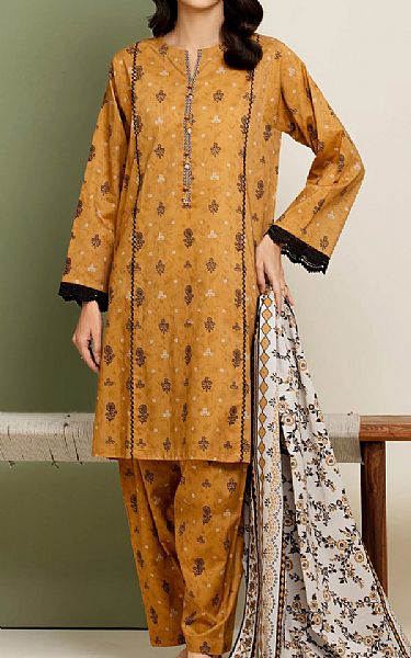 Edenrobe Dull Orange Lawn Suit | Pakistani Lawn Dress in USA- Image 1