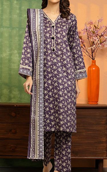 Edenrobe Dusty Purple Lawn Suit | Pakistani Lawn Dress in USA- Image 1