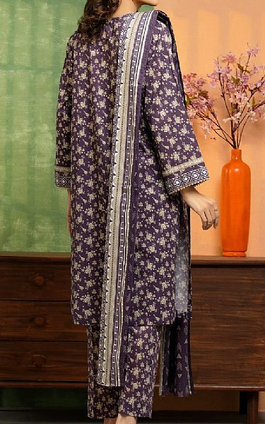 Edenrobe Dusty Purple Lawn Suit | Pakistani Lawn Dress in USA- Image 2