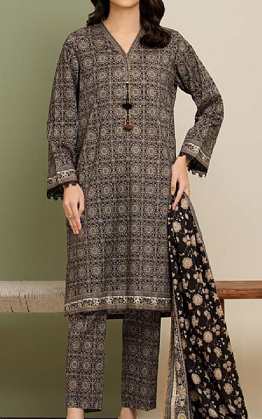 Edenrobe Black Lawn Suit | Pakistani Lawn Dress in USA- Image 1