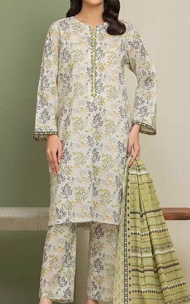 Edenrobe Off White Lawn Suit | Pakistani Lawn Dress in USA- Image 1