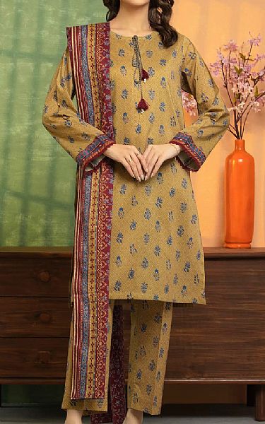 Edenrobe Camel Lawn Suit | Pakistani Lawn Dress in USA- Image 1