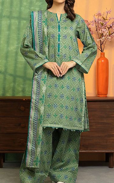 Edenrobe Green Lawn Suit | Pakistani Lawn Dress in USA- Image 1