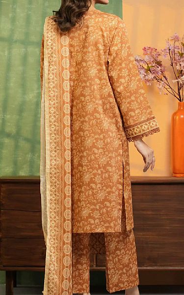 Edenrobe Persian Orange Lawn Suit | Pakistani Lawn Dress in USA- Image 2