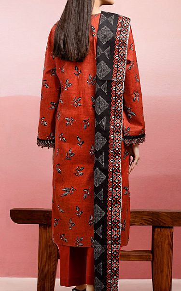 Edenrobe Shocking Orange Lawn Suit | Pakistani Lawn Dress in USA- Image 2