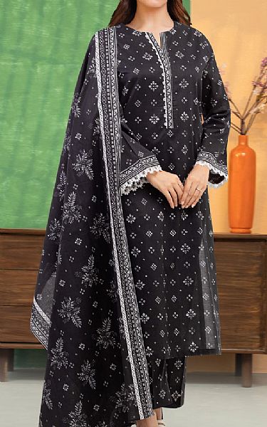 Edenrobe Black Lawn Suit | Pakistani Lawn Dress in USA- Image 1