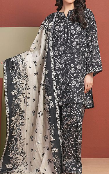Edenrobe Black/Off White Lawn Suit | Pakistani Lawn Dress in USA- Image 1