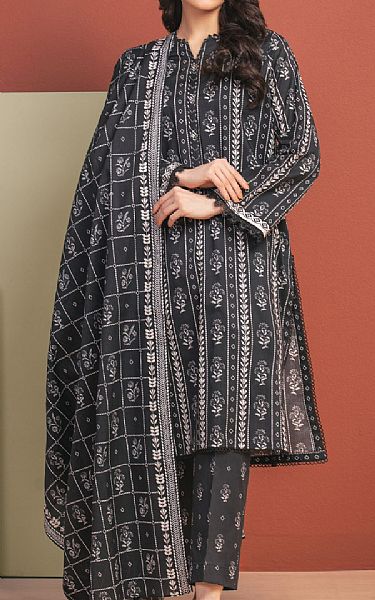 Edenrobe Black/Off White Lawn Suit | Pakistani Lawn Dress in USA- Image 1