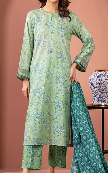Edenrobe Light Green Lawn Suit | Pakistani Lawn Dress in USA- Image 1