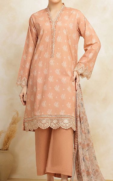 Edenrobe Peach Lawn Suit | Pakistani Lawn Dress in USA- Image 1