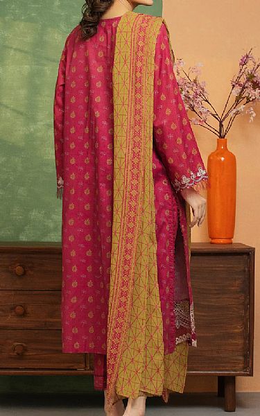 Edenrobe Deep Carmine Lawn Suit | Pakistani Lawn Dress in USA- Image 2