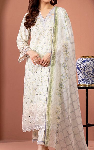 Edenrobe Off White Lawn Suit | Pakistani Lawn Dress in USA- Image 1