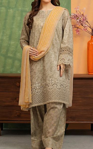Edenrobe Beige Lawn Suit | Pakistani Lawn Dress in USA- Image 1