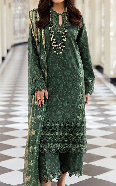 Edenrobe Green Lawn Suit | Pakistani Lawn Dress in USA- Image 1