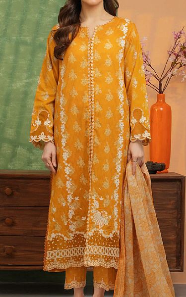 Edenrobe Orange Lawn Suit | Pakistani Lawn Dress in USA- Image 1