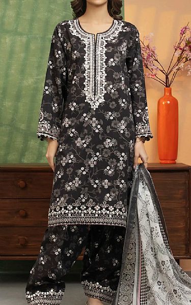 Edenrobe Black Lawn Suit | Pakistani Lawn Dress in USA- Image 1