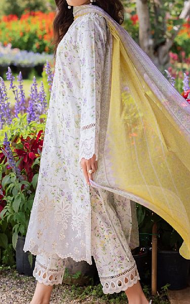 Edenrobe Off White Lawn Suit | Pakistani Lawn Dress in USA- Image 2