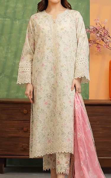 Edenrobe Ivory Lawn Suit | Pakistani Lawn Dress in USA- Image 1