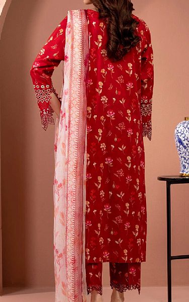 Edenrobe Red Lawn Suit | Pakistani Lawn Dress in USA- Image 2