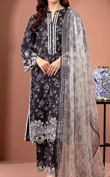 Edenrobe Black Lawn Suit | Pakistani Lawn Dress in USA- Image 1
