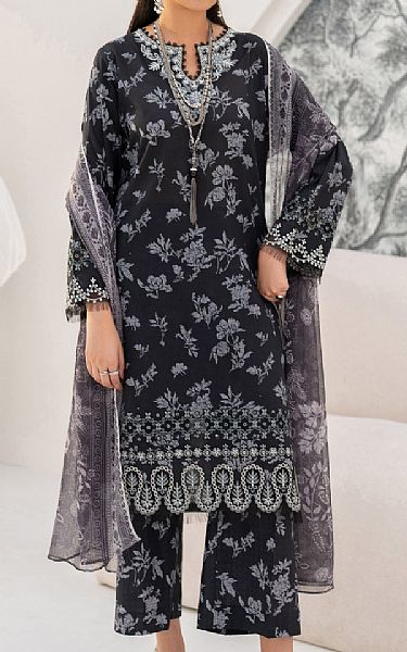 Edenrobe Black Lawn Suit | Pakistani Lawn Dress in USA- Image 1