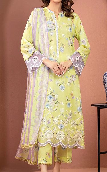 Edenrobe Lime Green Lawn Suit | Pakistani Lawn Dress in USA- Image 1