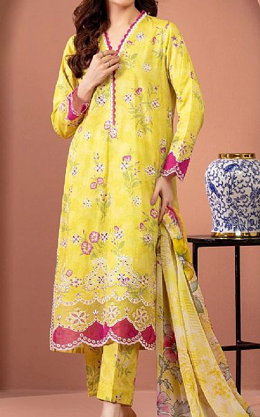 Edenrobe Yellow Lawn Suit | Pakistani Lawn Dress in USA- Image 1