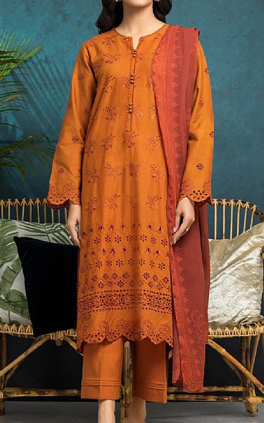 Edenrobe Rust Cambric Suit | Pakistani Lawn Dress in USA- Image 1