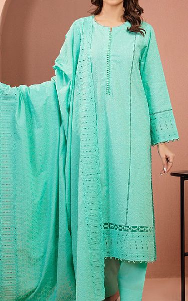 Edenrobe Aqua Cambric Suit | Pakistani Lawn Dress in USA- Image 1