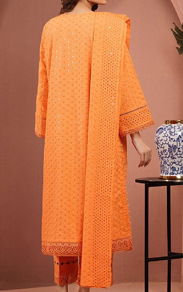 Edenrobe Pastel Orange Cambric Suit | Pakistani Lawn Dress in USA- Image 2