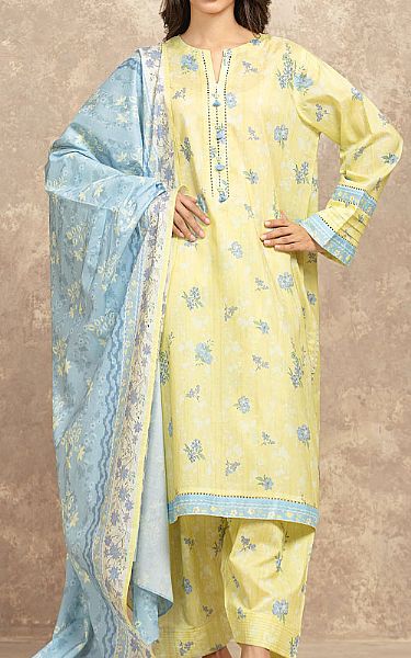 Edenrobe Yellow Lawn Suit | Pakistani Lawn Dress in USA- Image 1