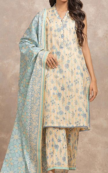 Edenrobe Ivory Lawn Suit | Pakistani Lawn Dress in USA- Image 1
