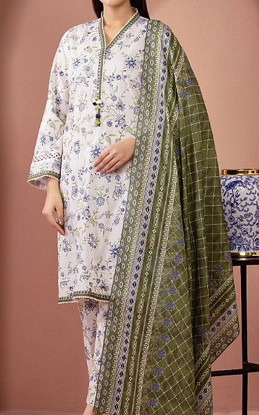 Edenrobe Off-white Lawn Suit | Pakistani Lawn Dress in USA- Image 1